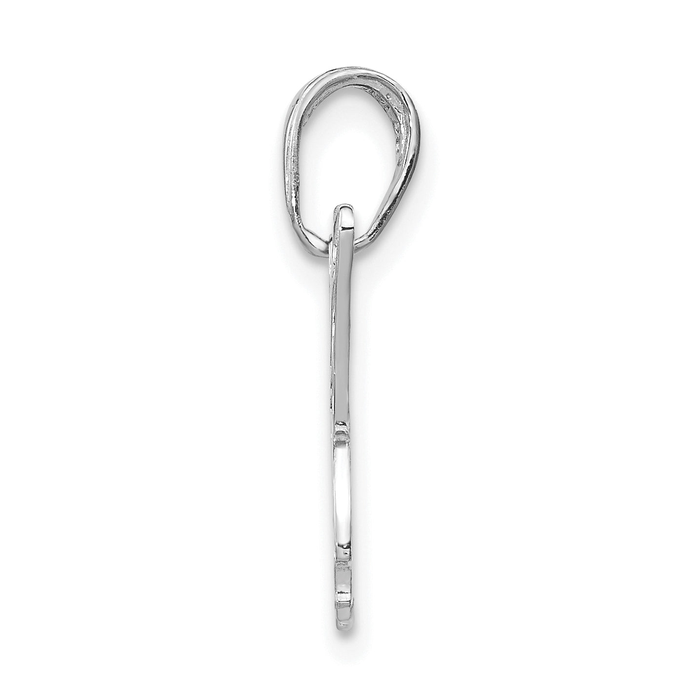 14k White Gold Polished Butterfly Cut-out Pendant Secondary image