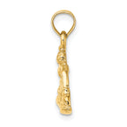 14K Snowboarder Charm