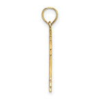14K Hockey Story Framed Charm
