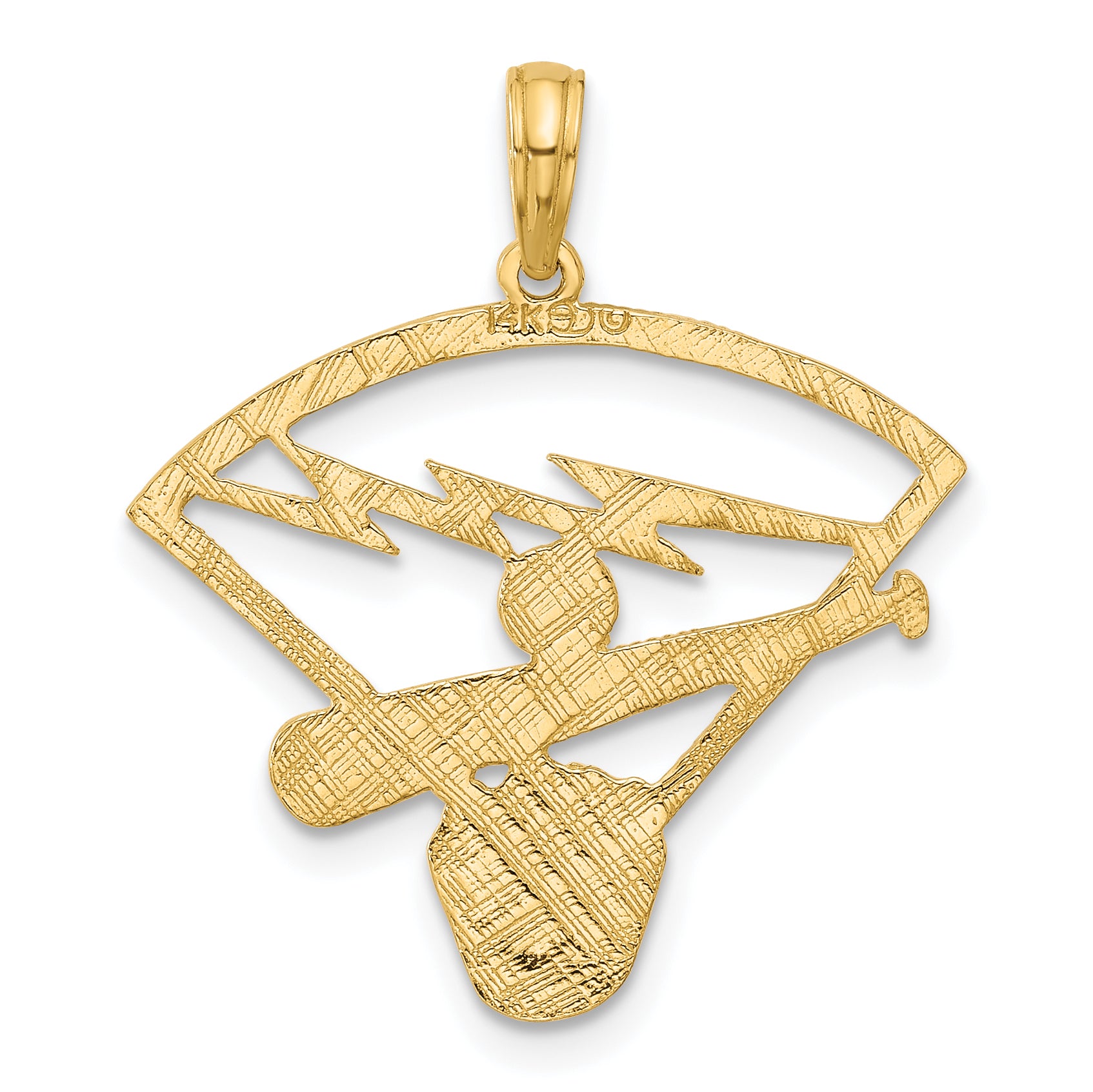 14K Baseball Diamond Pendant