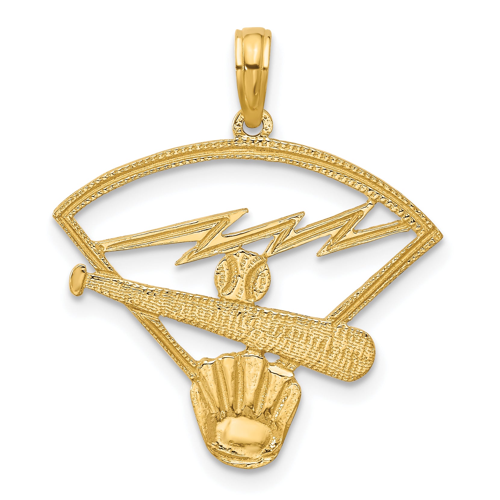 14K Baseball Diamond Pendant Main image