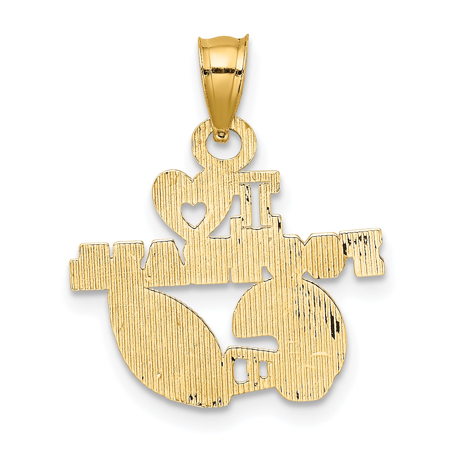 14K I HEART FOOTBALL with Helmet and Ball Charm - Sophia Jewelers