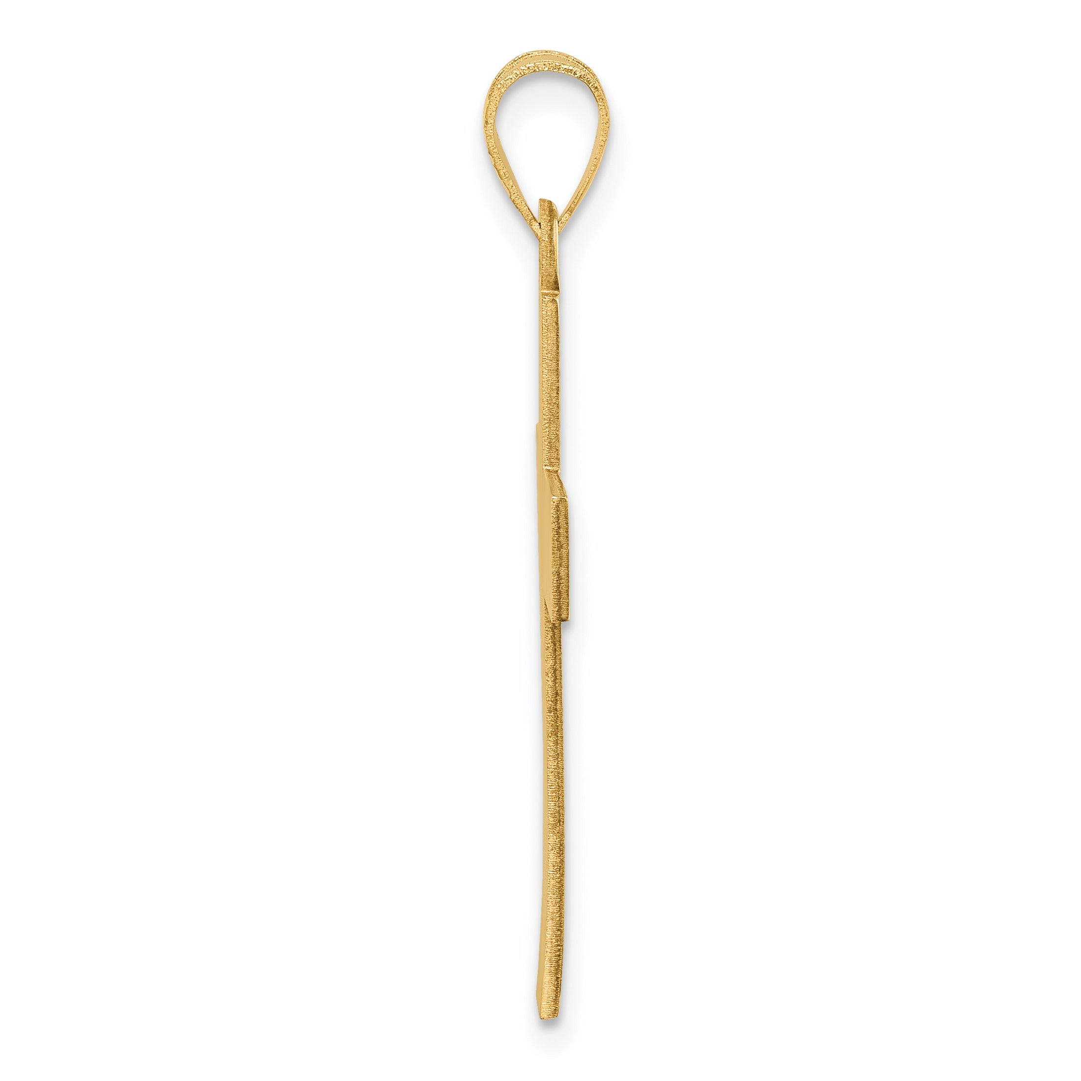 14K Large Satin Cross Pendant Secondary image
