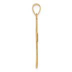 14K Large Satin Cross Pendant