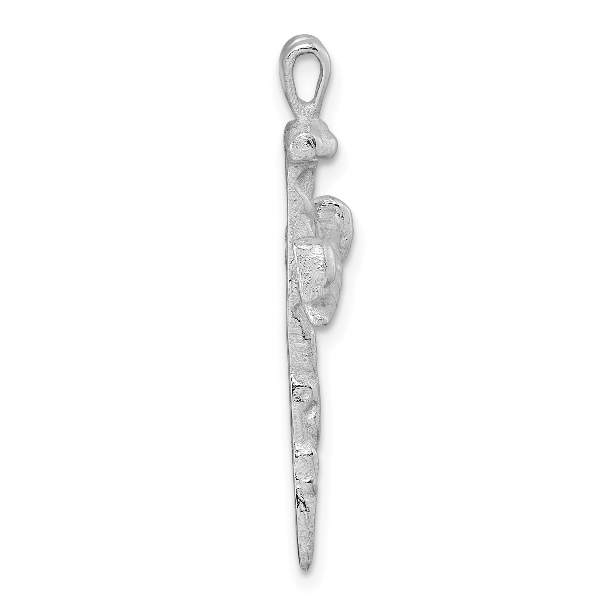 14K White Gold Nail Cross Charm Secondary image