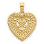 14ky Fancy Heart Pendant