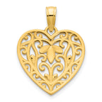 14k Fancy Heart Pendant