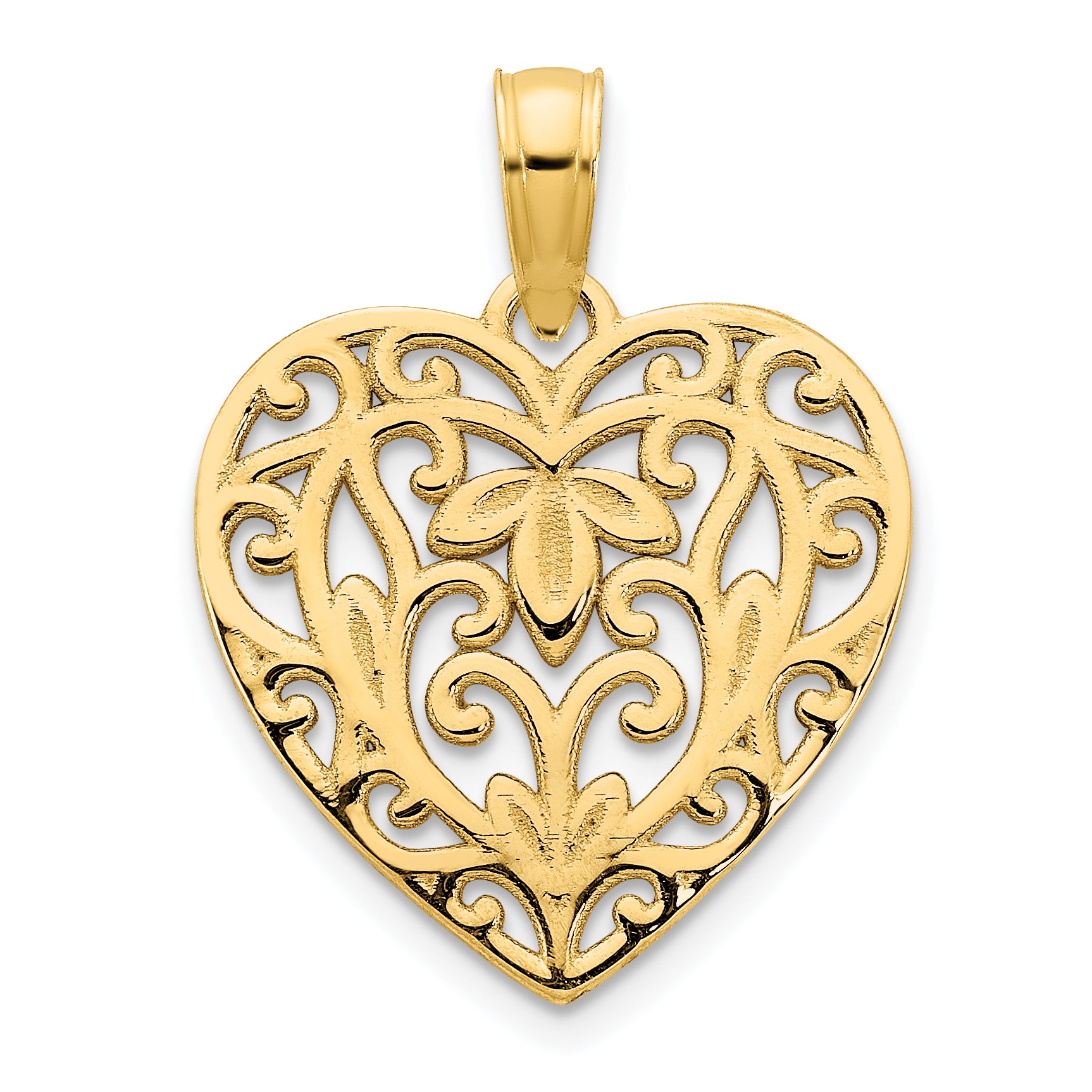 14k Fancy Heart Pendant Main image