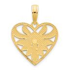 14ky Fancy Heart Pendant