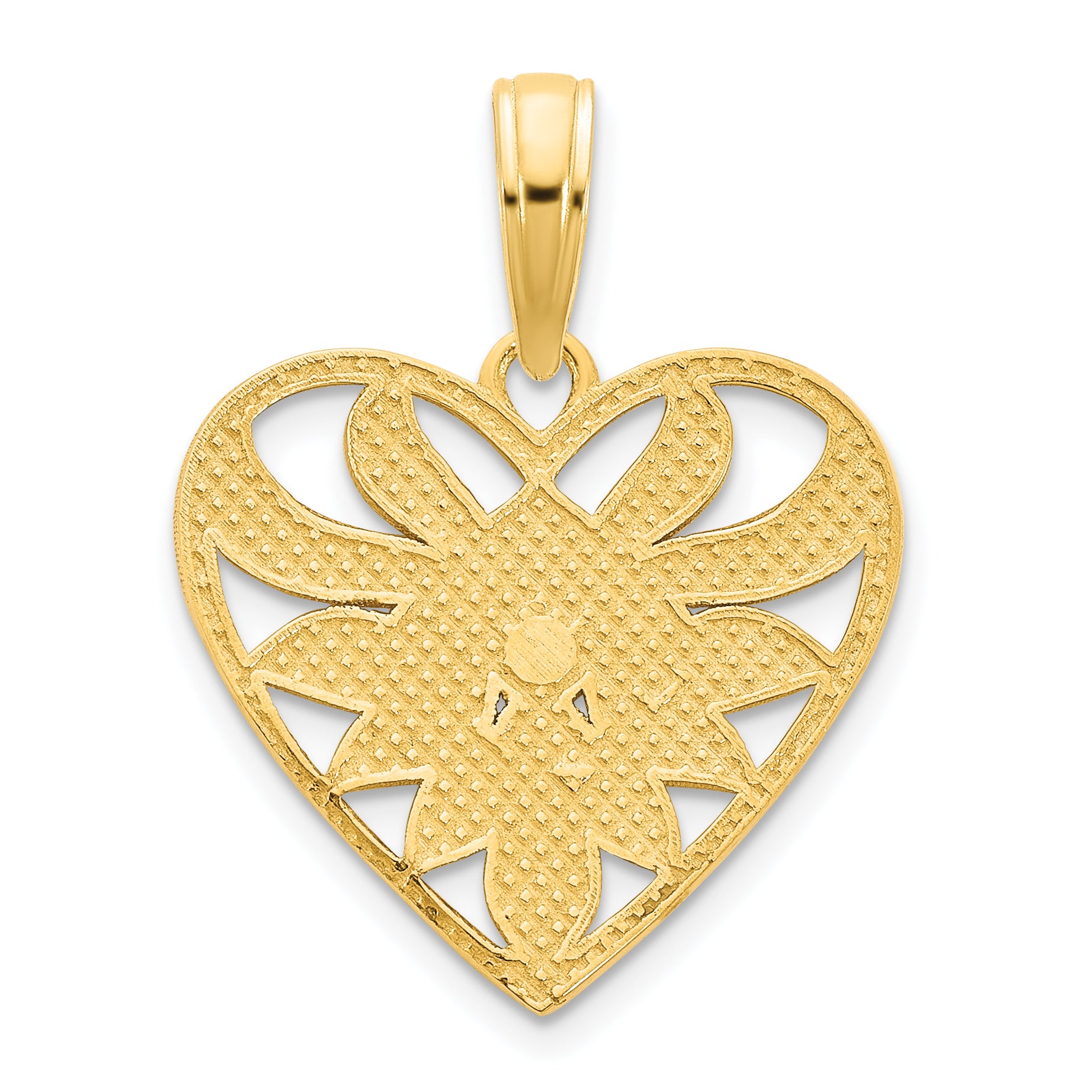 14ky Fancy Heart Pendant