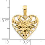 14ky Fancy Heart Pendant