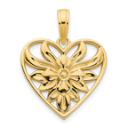 14ky Fancy Heart Pendant