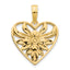 14ky Fancy Heart Pendant