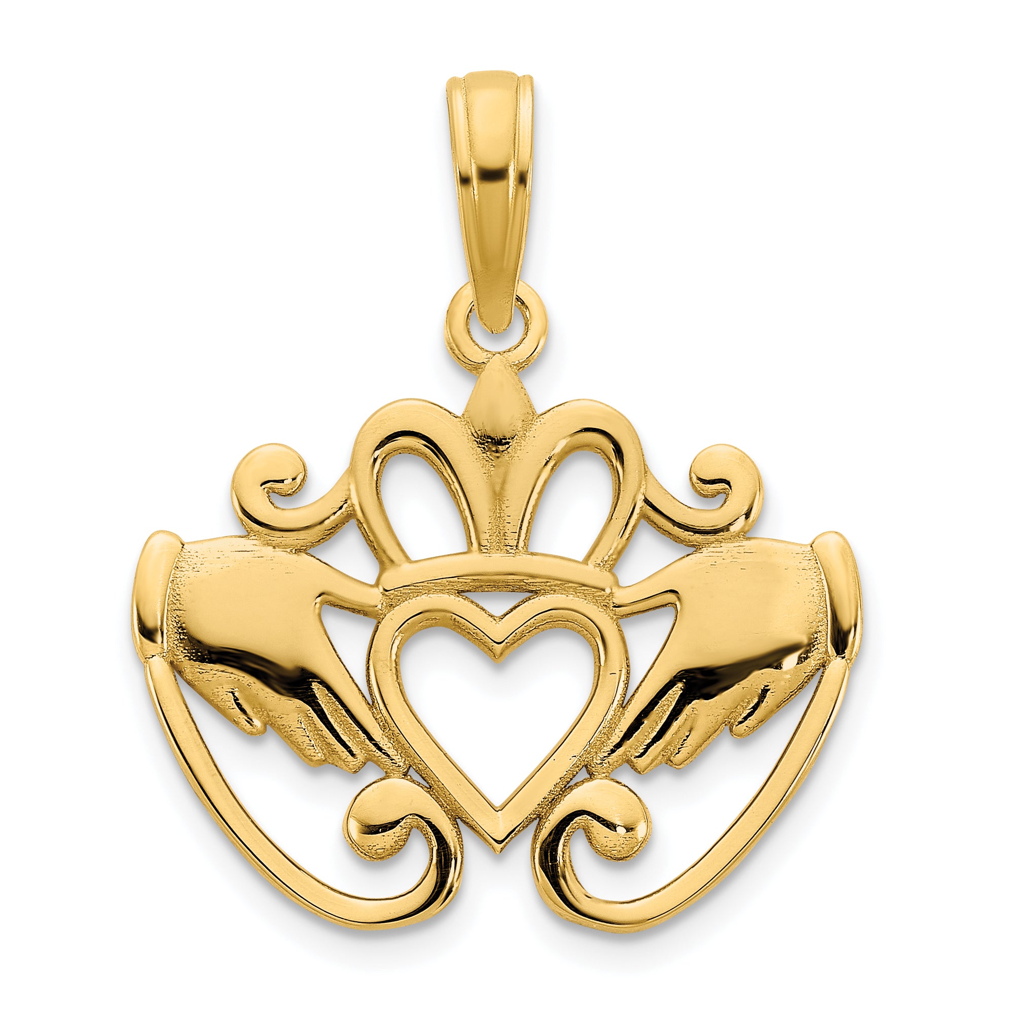 14k Fancy Claddagh Pendant Main image