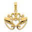 14k Fancy Claddagh Pendant