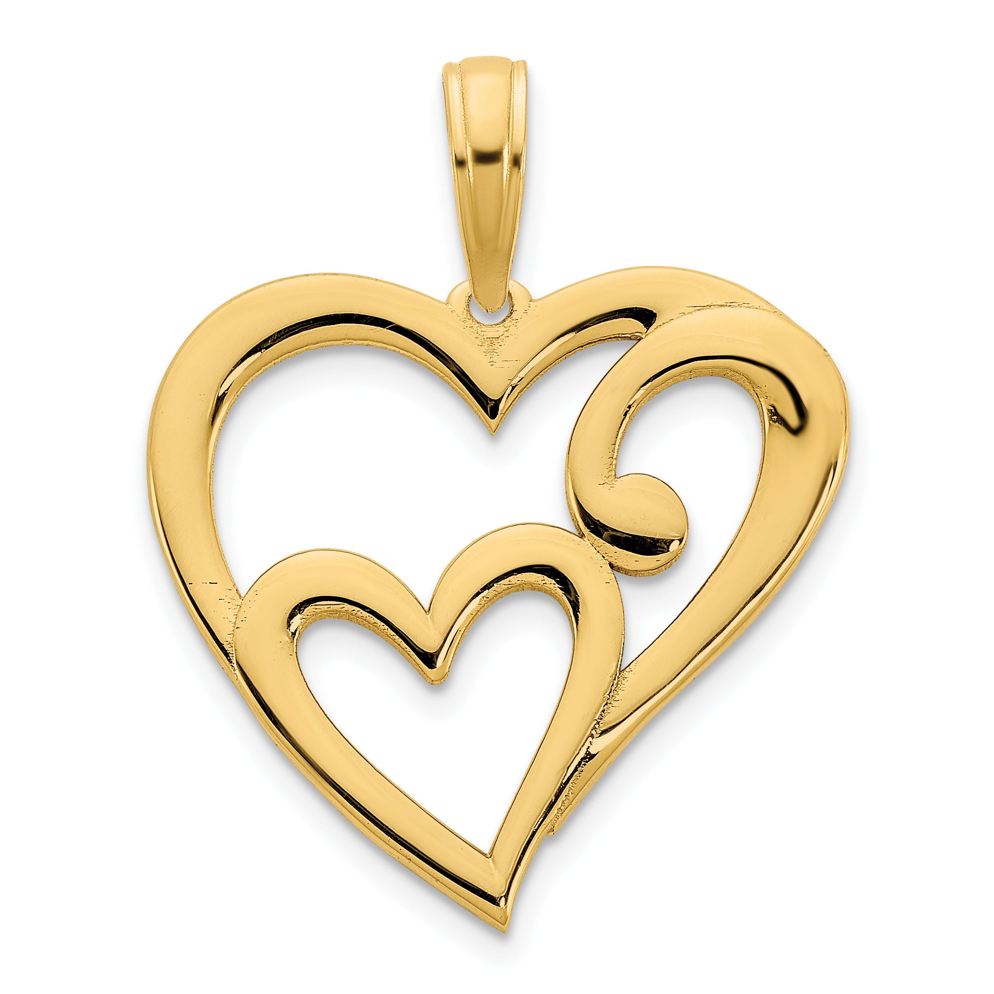 14k Heart in Heart Pendant Main image