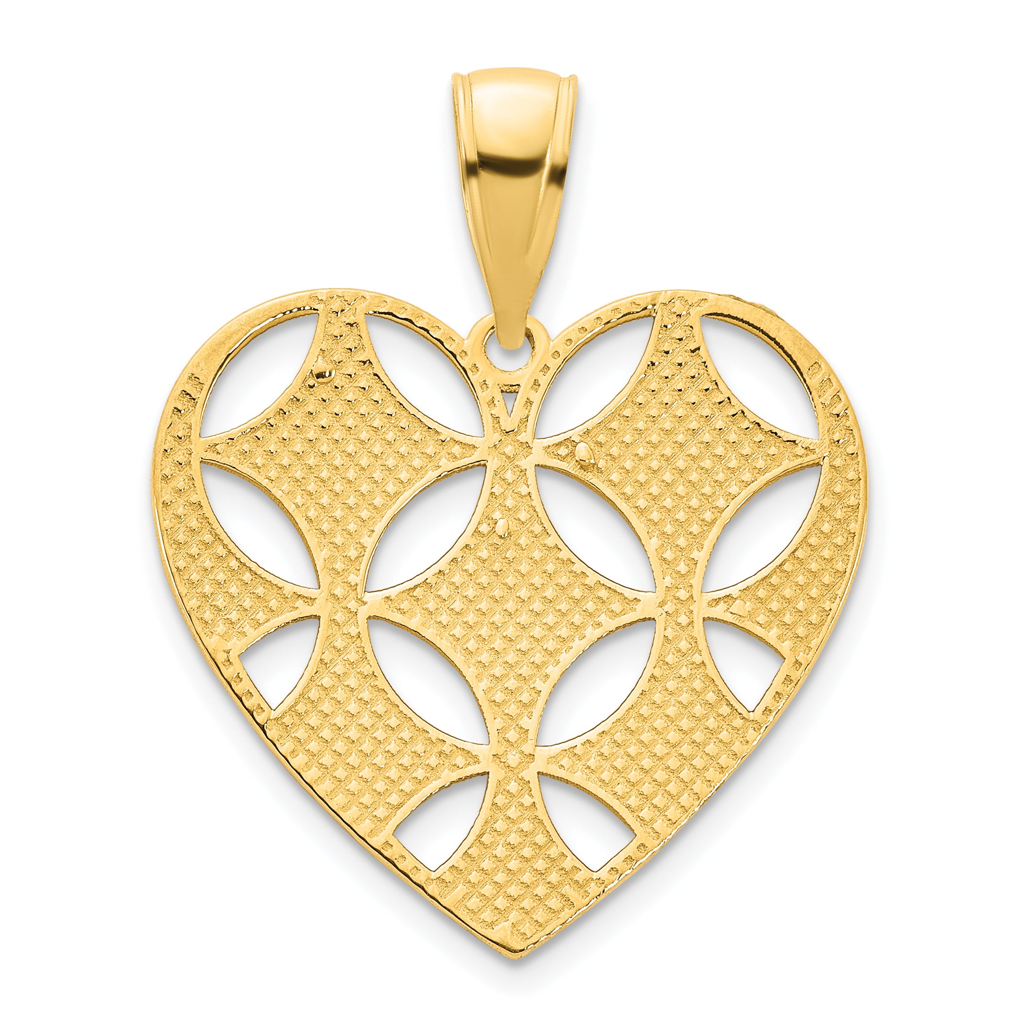 14ky Fancy Heart Pendant