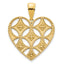 14ky Fancy Heart Pendant