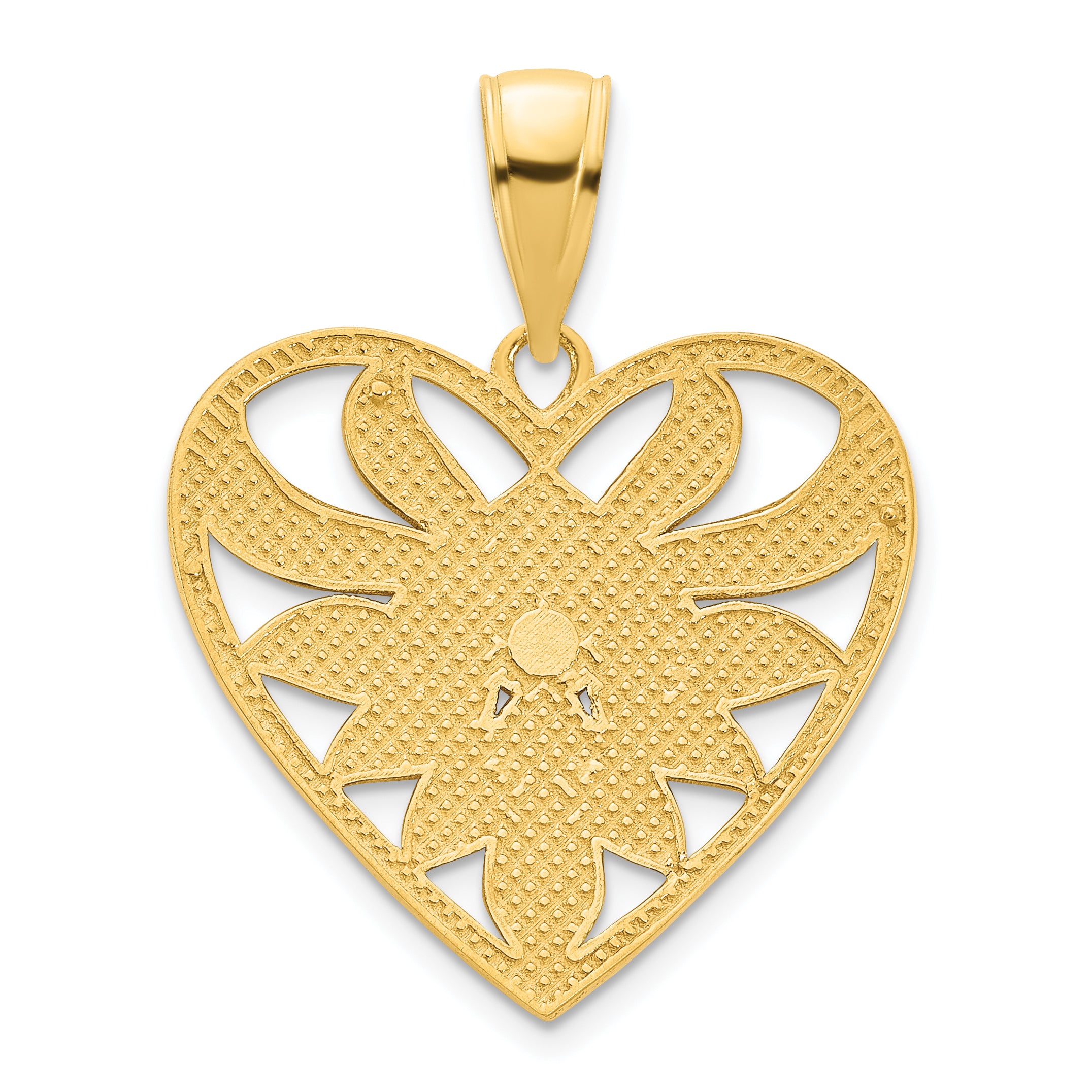 14ky Fancy Heart Pendant