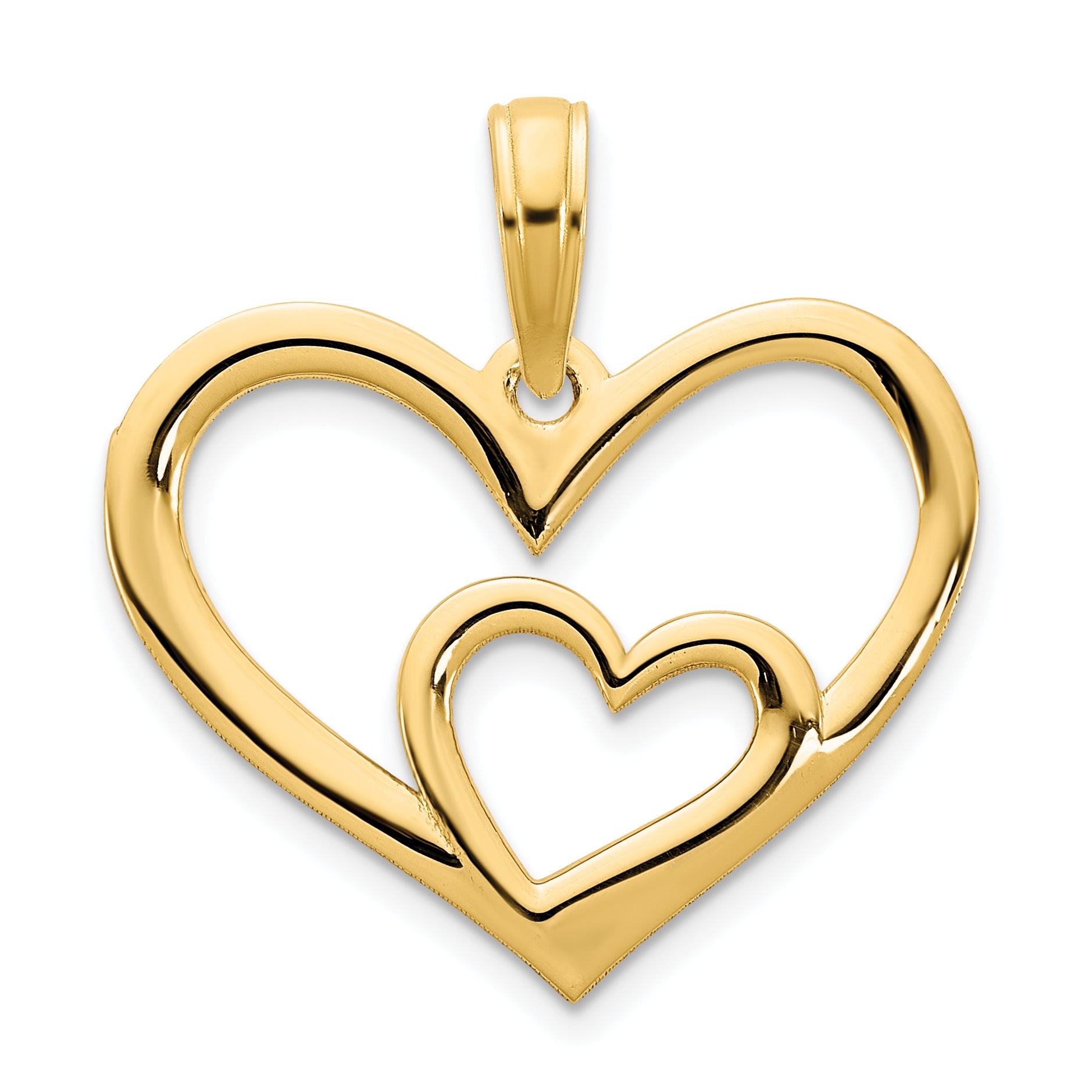 14ky Heart in a Heart Pendant Main image