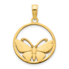 14k Epoxy Butterfly Pendant