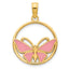 14k Epoxy Butterfly Pendant