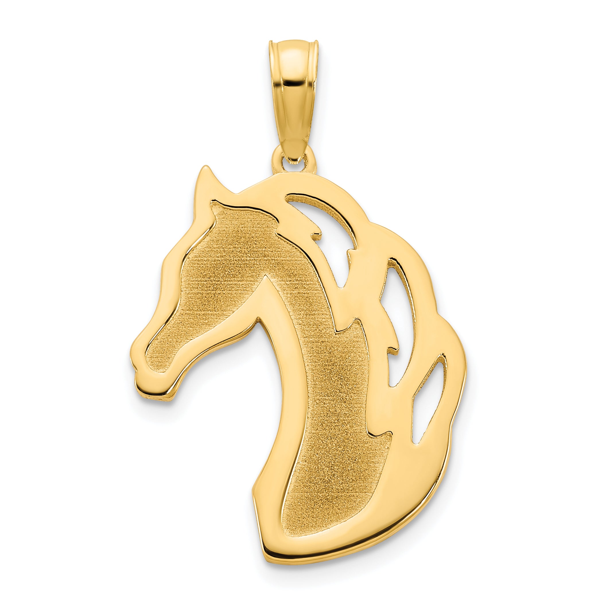 14k Sandblasted Horse Head Charm Main image
