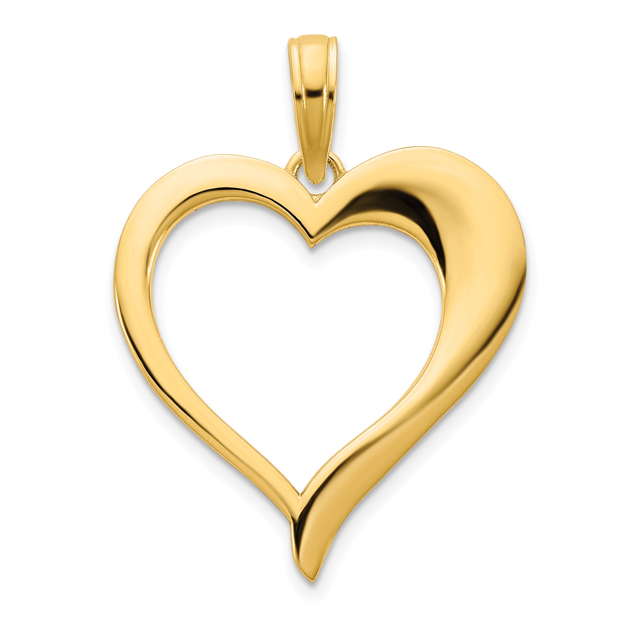 14k  Open Heart Pendant Main image