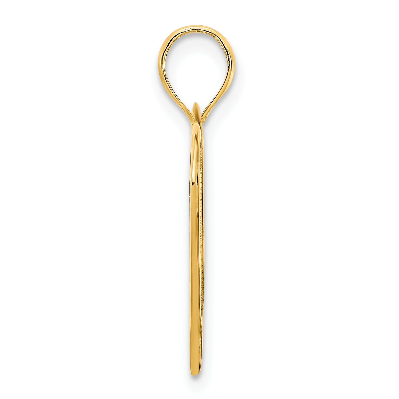 14k Open Heart Pendant