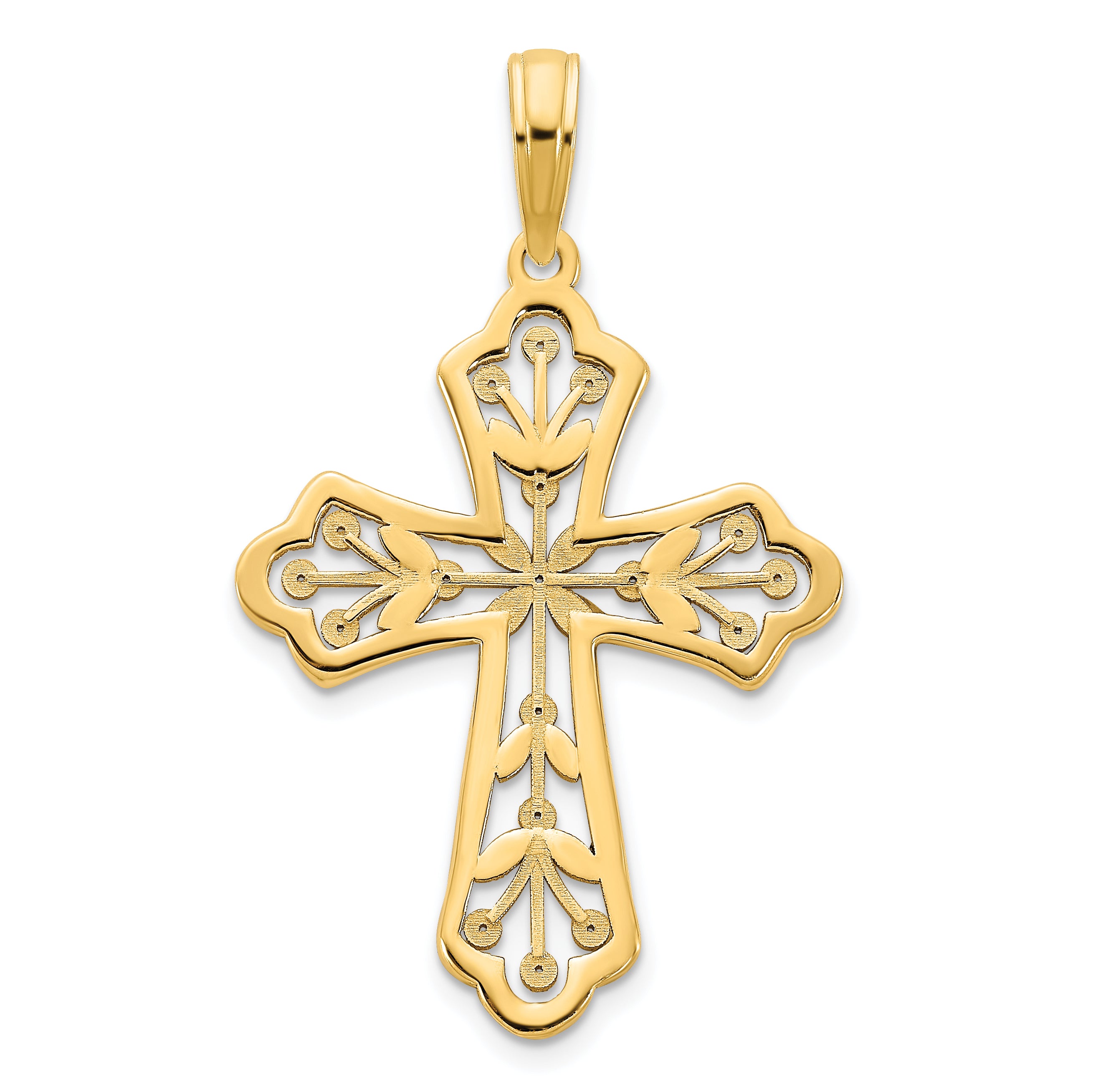 14ky Fancy Cross Pendant
