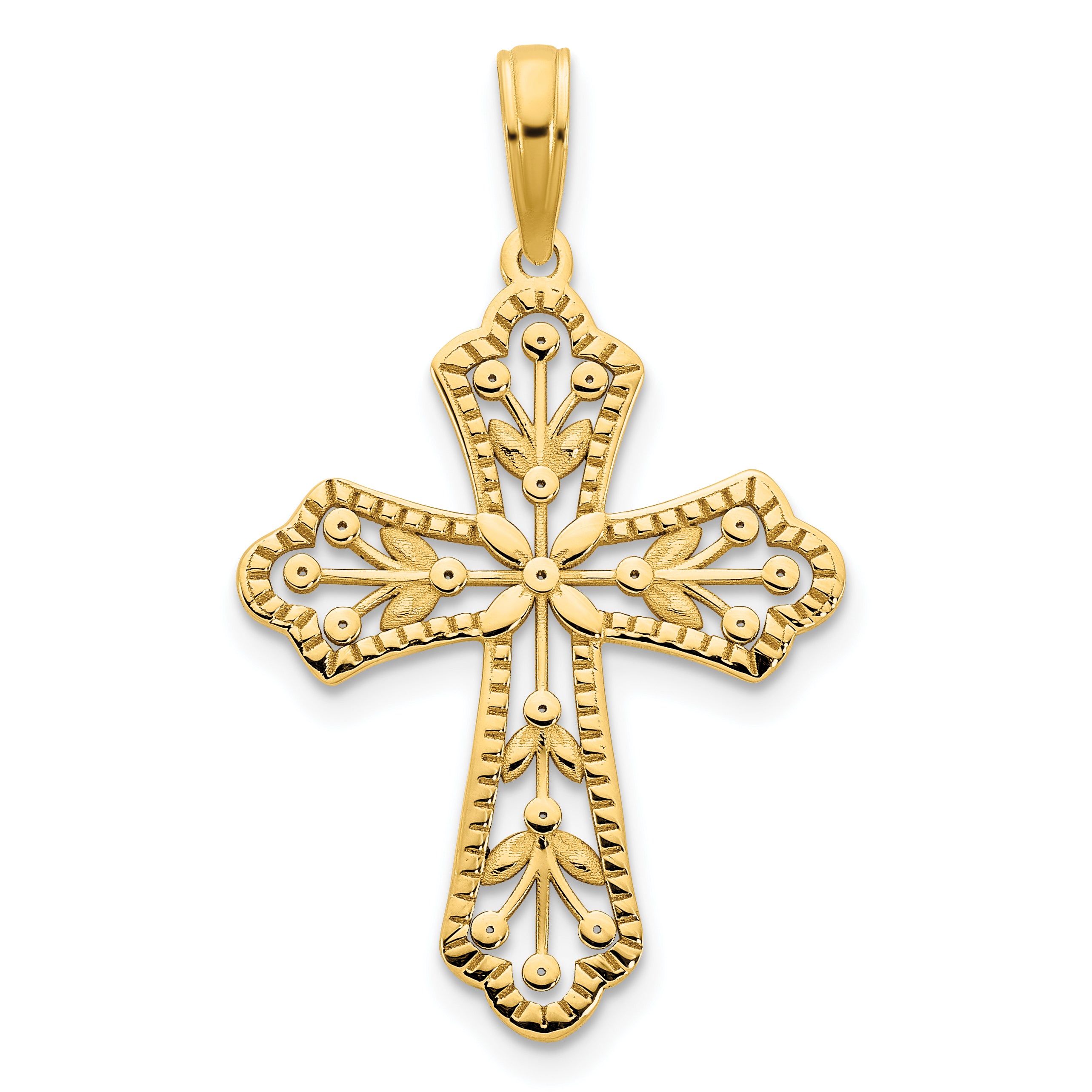 14ky Fancy Cross Pendant Main image
