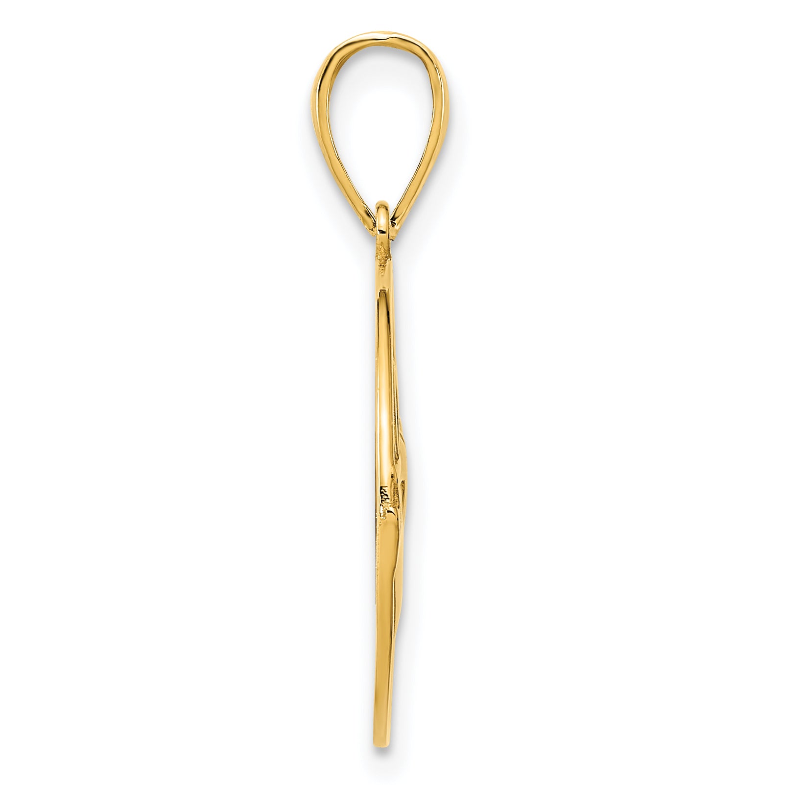 14k Claddagh Circle Pendant