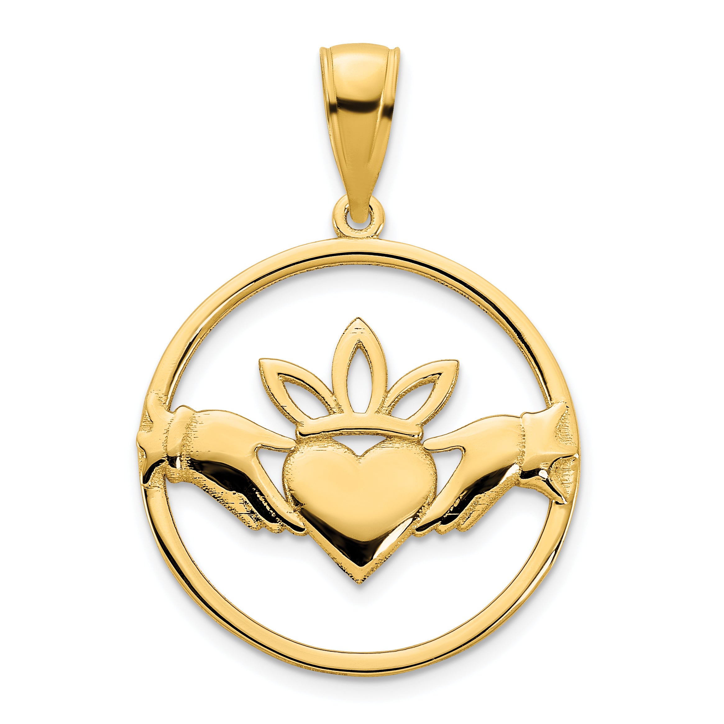 14k Claddagh Circle Pendant Main image