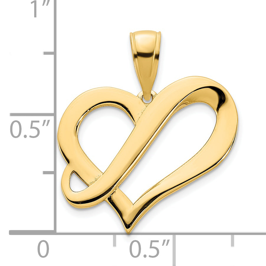 14k  Fancy Heart Pendant