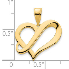 14k  Fancy Heart Pendant