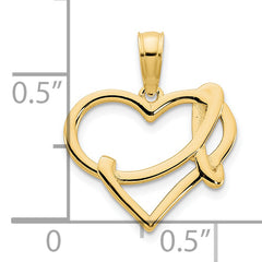 14k Fancy Heart Pendant