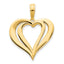 14ky Fancy Heart Pendant