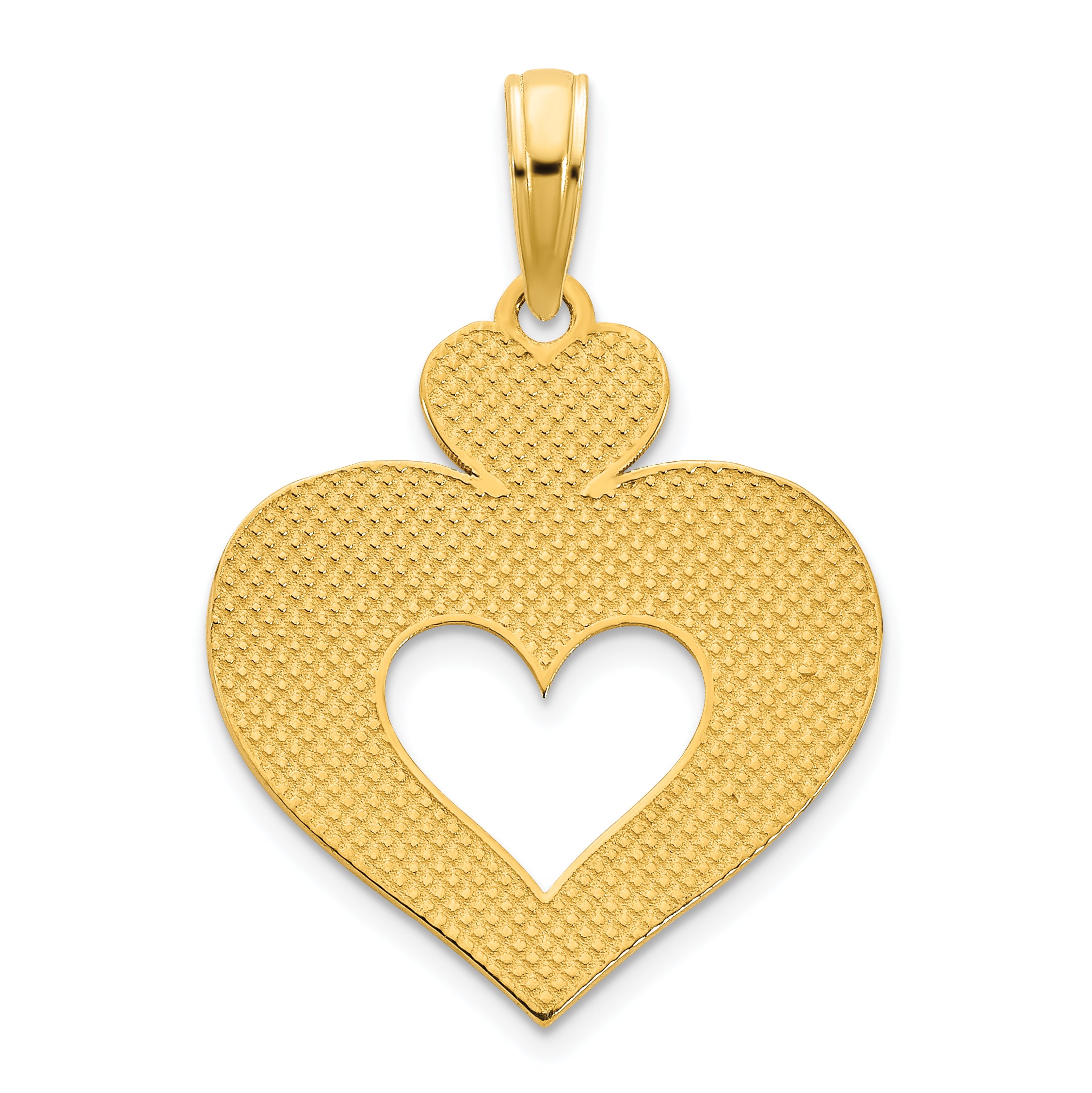 14ky Cut Out Heart Pendant
