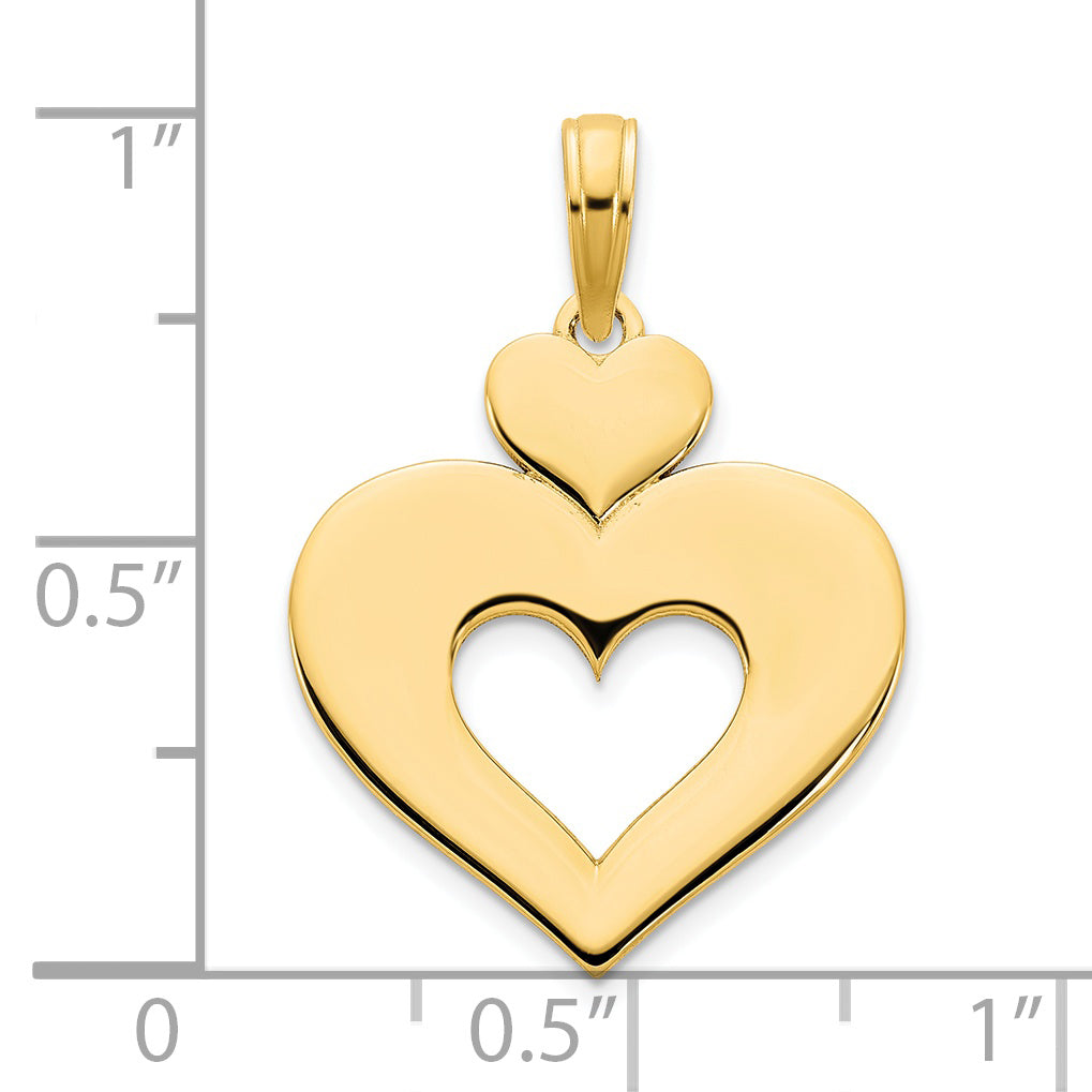 14ky Cut Out Heart Pendant