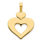14ky Cut Out Heart Pendant