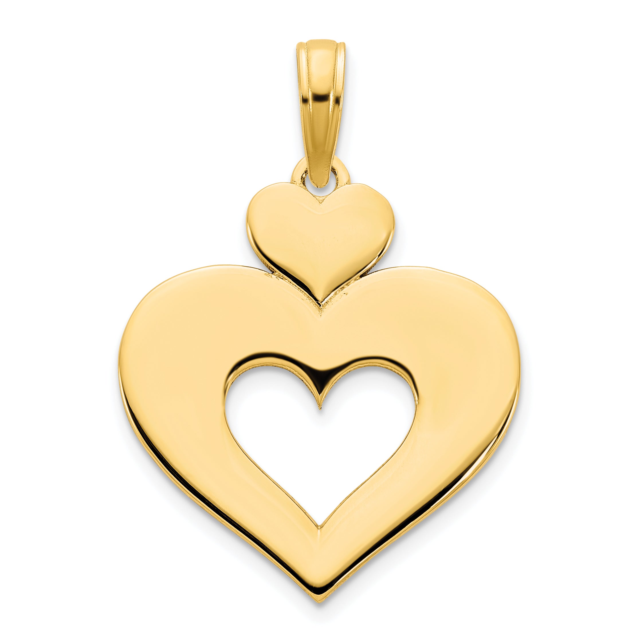 14ky Cut Out Heart Pendant