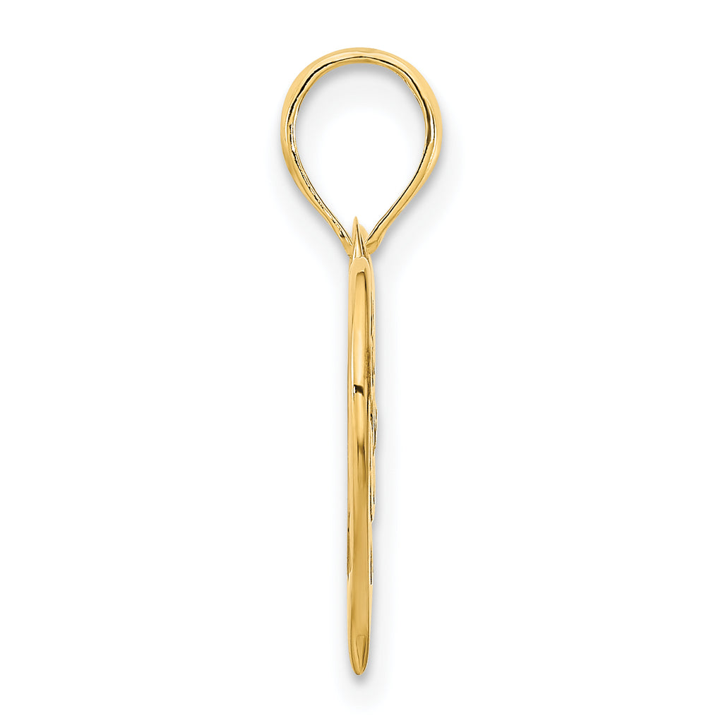14k MOM Heart Pendant