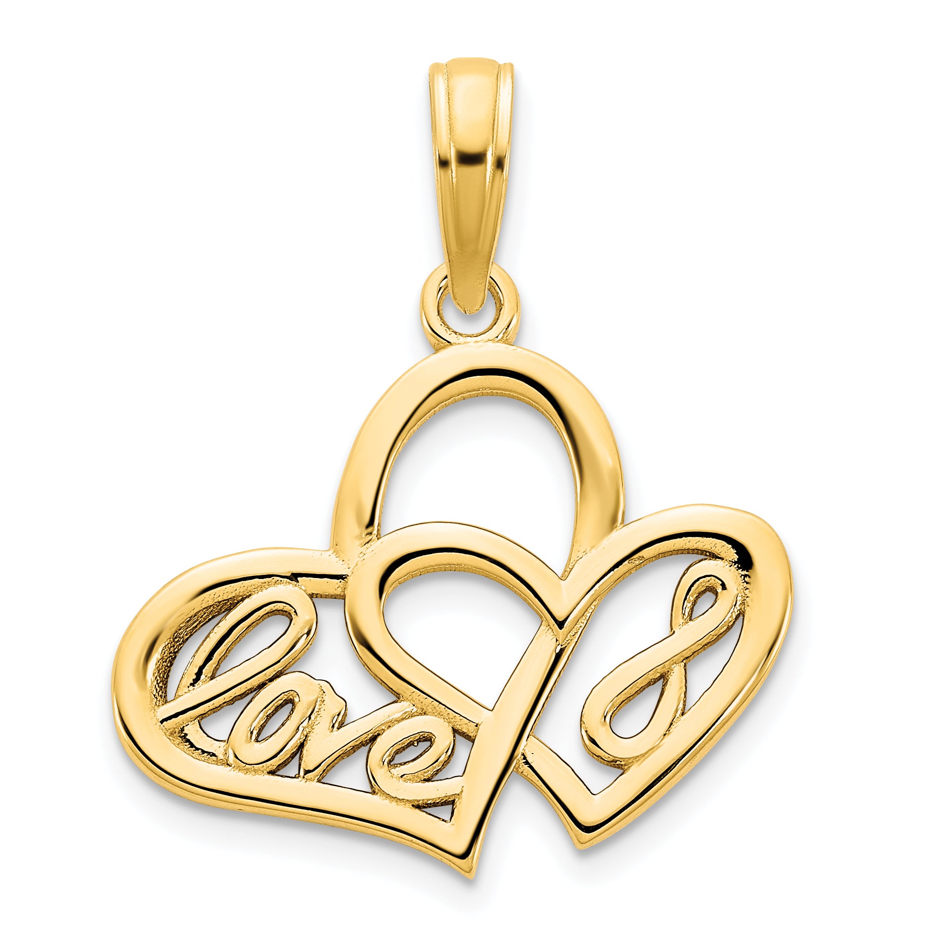 14ky Heart LOVE Infinity Symbol Charm Main image