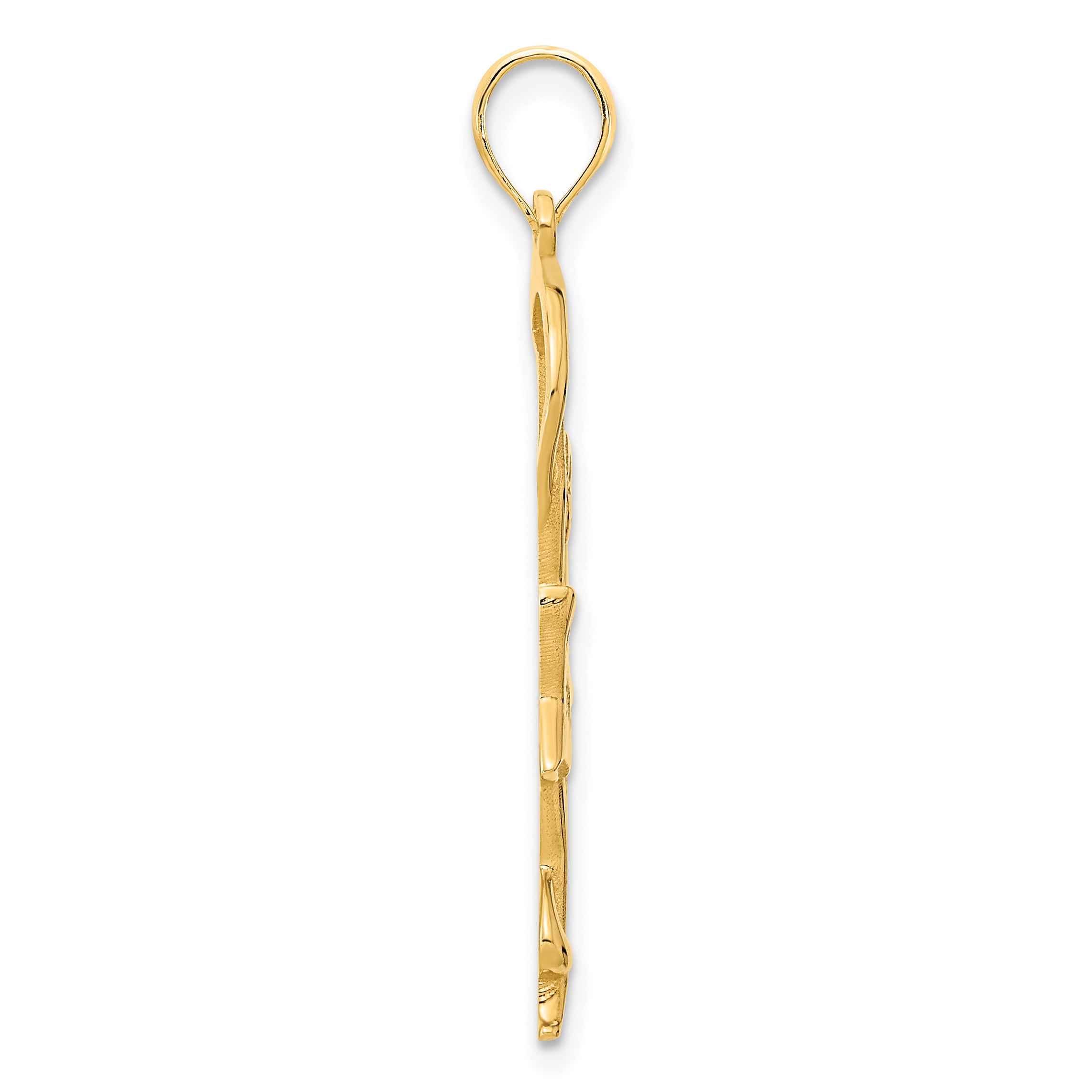 14k Gymnast w/ Ribbon Pendant Secondary image