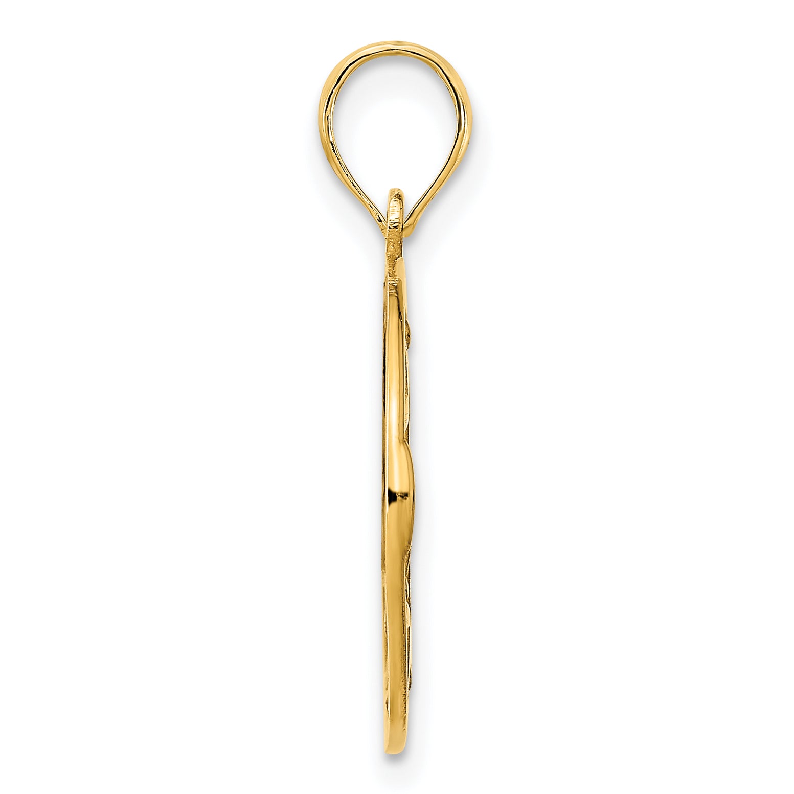 14k Claddagh Circle Pendant