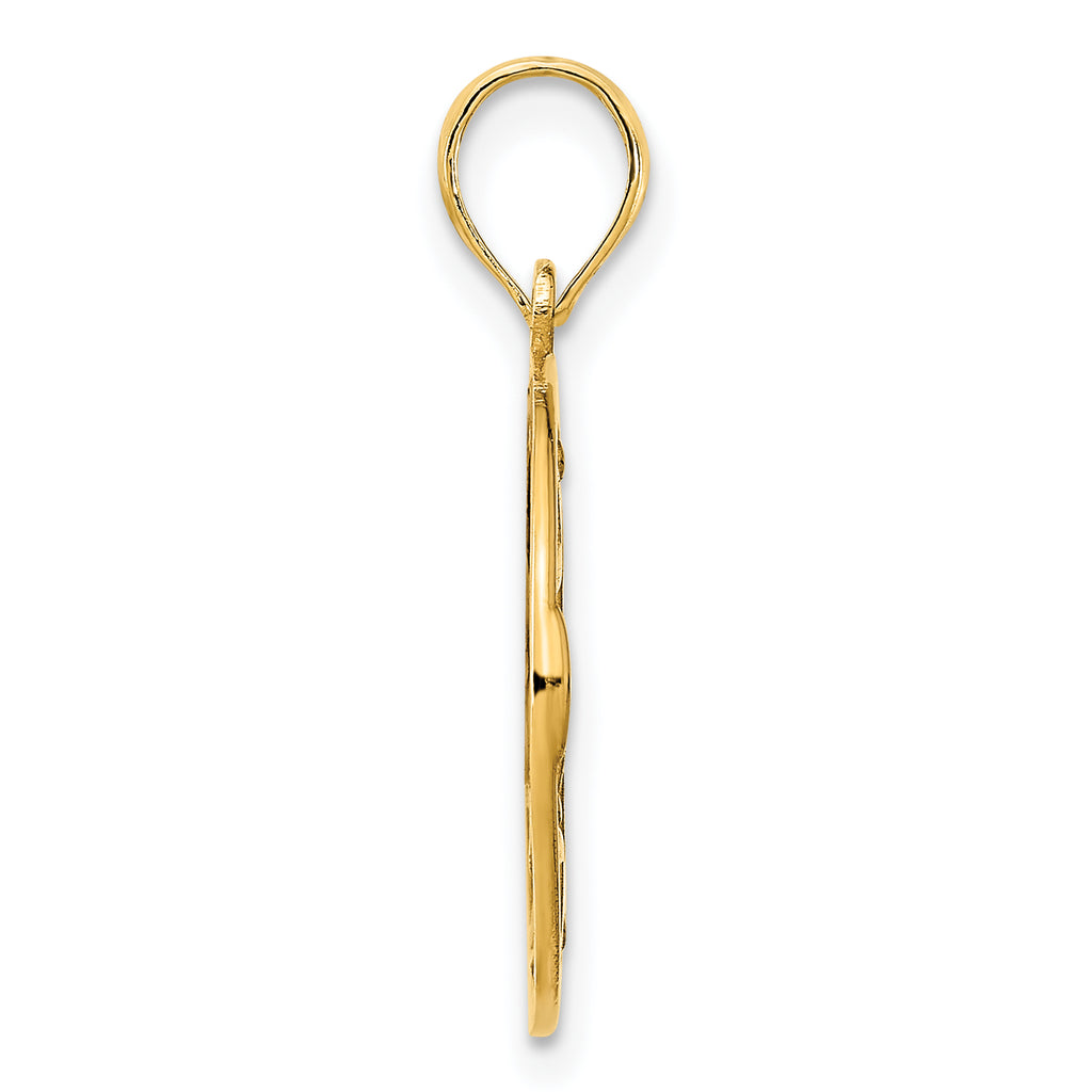 14k Claddagh Circle Pendant
