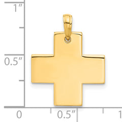 14k Polished Cross Pendant