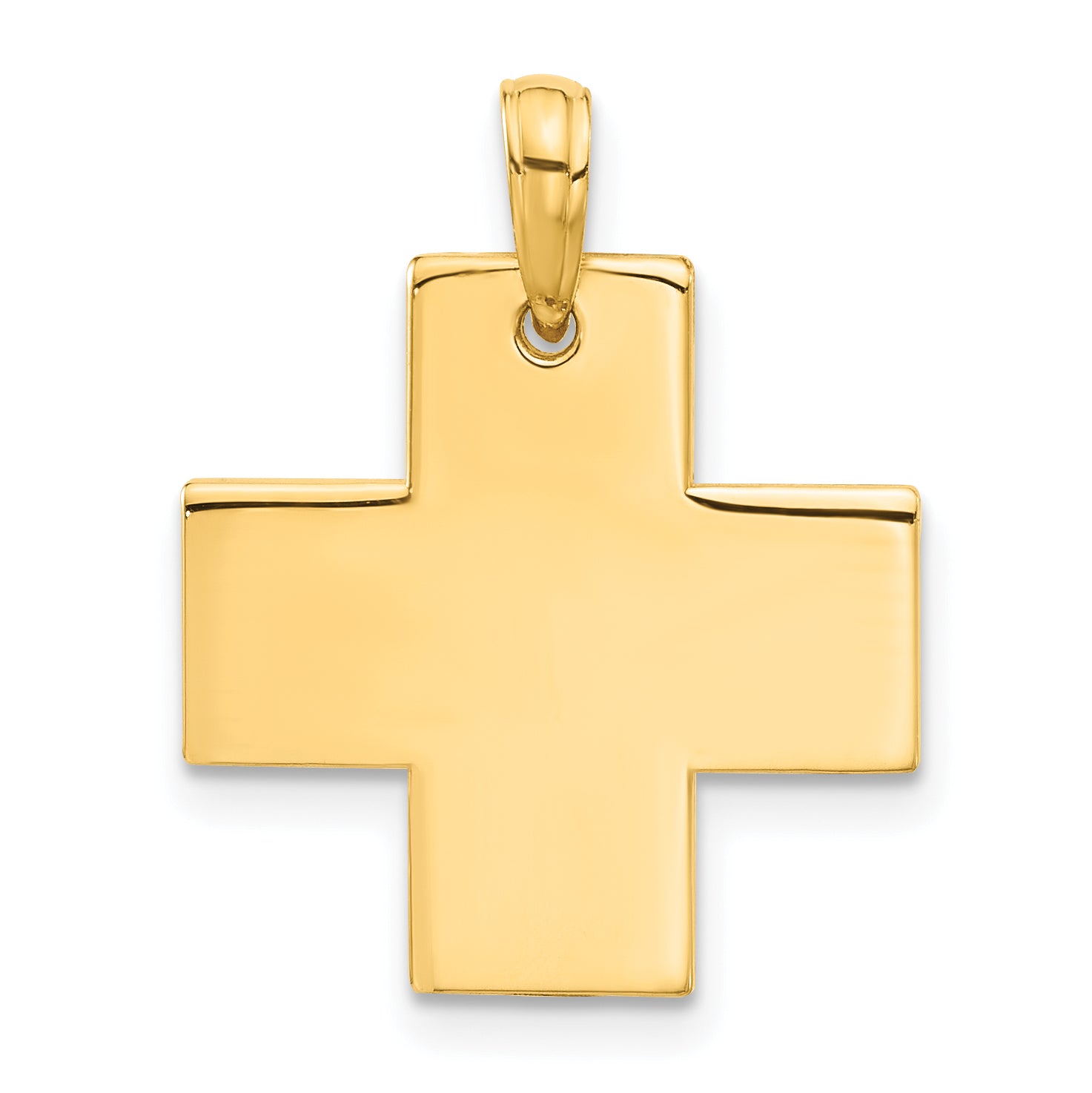 14k Polished Cross Pendant Main image