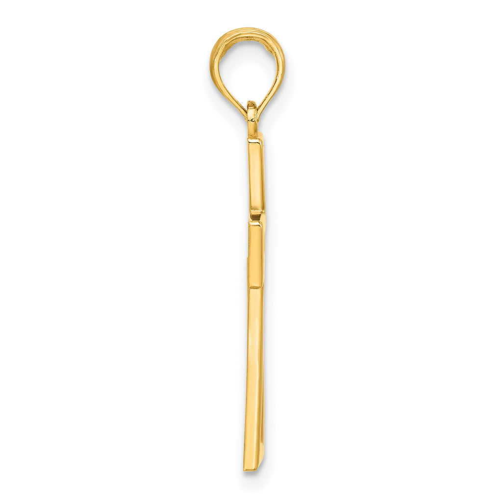 14k Polished Cross Pendant