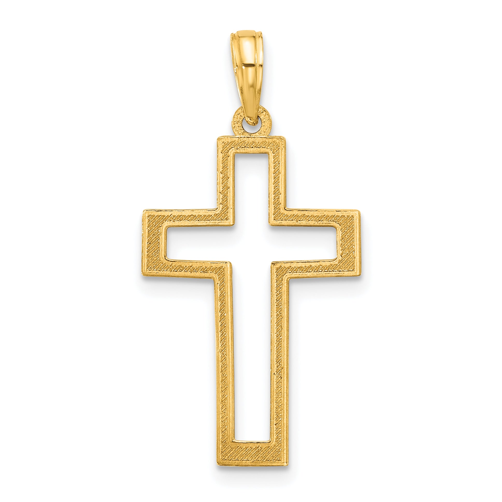 14k Polished Cross Pendant